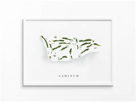 Lahinch Golf Club Ireland Golf Course Map Golfer Decor - Etsy