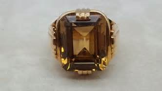 Antiques Atlas 18ct Large Smokey Quartz Ring