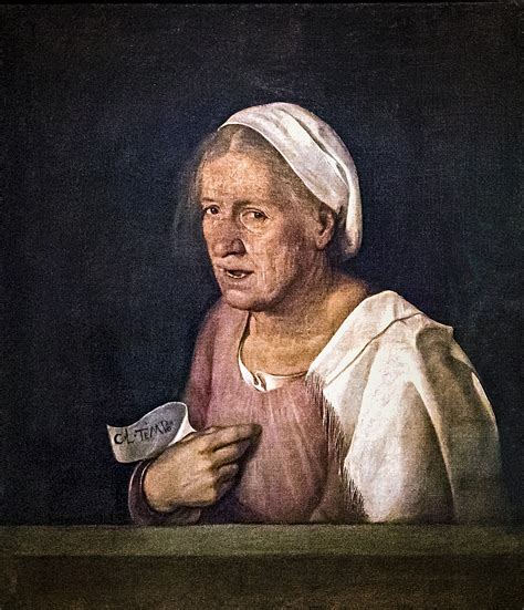 Historia Del Arte Retrato De Una Anciana Giorgione