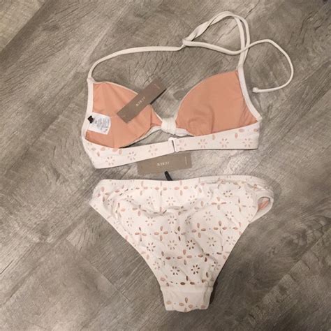 J Crew Swim J Crew Lasercut Eyelet Bikini Top Bottoms Poshmark