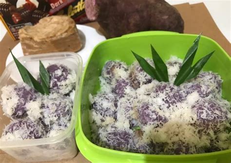 Resep Klepon Ubi Ungu Isi Coklat Dan Gula Siwalan Oleh Zumira Sari