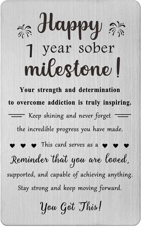 Amazon 1 Year Sober Card One Year Sobriety Card Funny