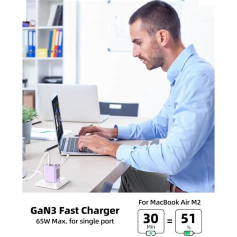 Chargeur Usb C 65W Gan Iii Ultra Charger 3 Ports Pps Pd3 0 Charge