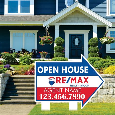 2 Pack Remax Open House Arrow Shaped Yard Signs 24 X 18 2 Sided