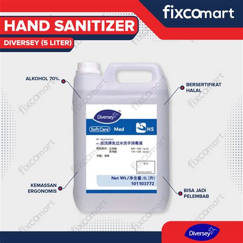 Diversey Softcare Med H5 Premium Hand Sanitizer Disinfectant 5l 5 Liter Lazada Indonesia