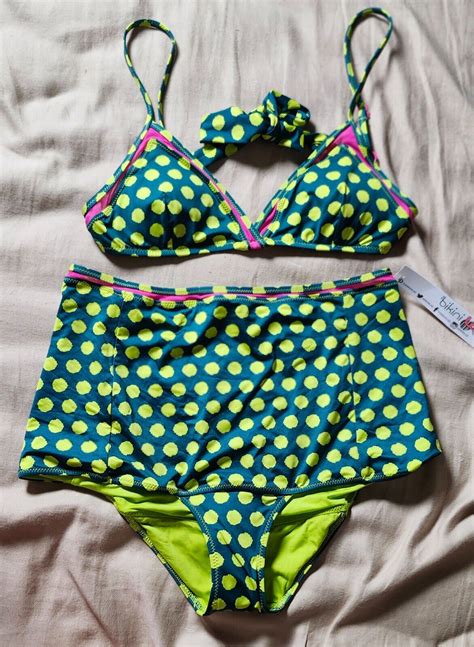 Nanette Lepore Bikini Swimwear Polka Dot Color Green Gem