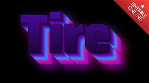 Tire Text Effect Generator