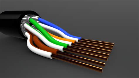 Shielded Twisted Pair Ethernet Cable 3d Model By U4 Ad9aaf3 Sketchfab