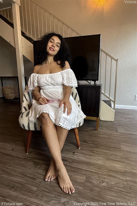 Brunette Victoria With Big Natural Tits Hot Ass Wearing White Lingerie Photos