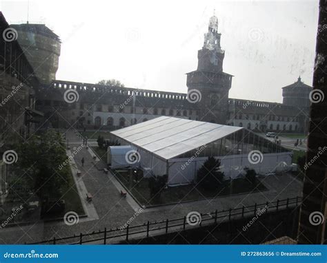 The Sforzesco Castle, Milan. Italy. Stock Photo - Image of landmark ...