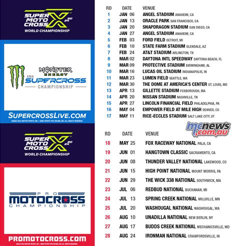 Pro Motocross Schedule 2024 Zia Lilyan