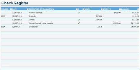 Excel Bank Ledger Template