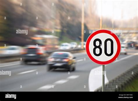 Speed Limit 80 Sign High Resolution Stock Photography And Images Alamy