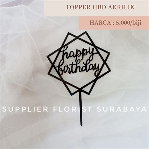 Jual Seri Baca Deskripsi Topper Hbd Happy Birthday Tulisan