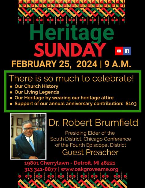 Sunday Worship February 25 2024 Heritage Sunday Oak Grove Ame