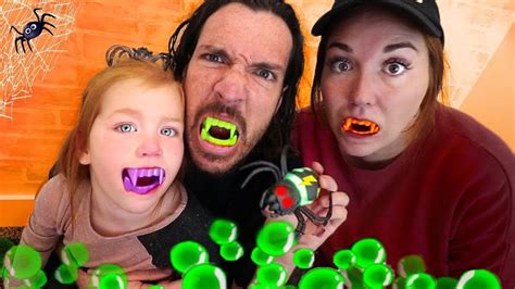 Vampire Mystery Box Adley Vs Mom And Dad Halloween Challenge With