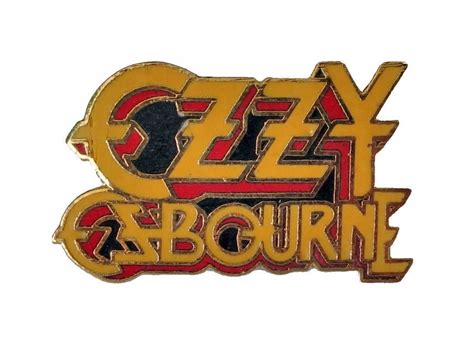 Ozzy Osbourne Vintage Enamel Pin Lapel Badge Black Sabbath Heavy Metal