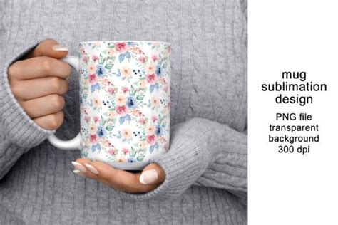 Mug Wrap Sublimation Design Flowers Graphic By Larisa Maslova