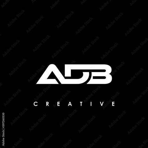 Adb Letter Initial Logo Design Template Vector Illustration Stock