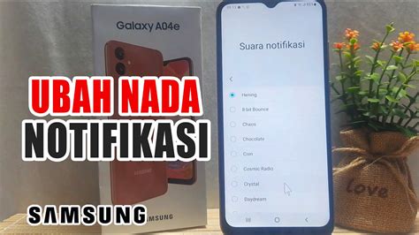 Cara Mengubah Nada Notifikasi Samsung A A E Dan A S Youtube