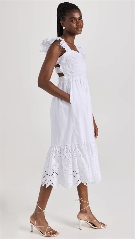 English Factory Eyelet Scallop Edge Midi Dress Shopbop