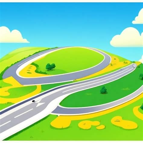 Premium Ai Image Vector Winding Curve Pathway Road Concept Background