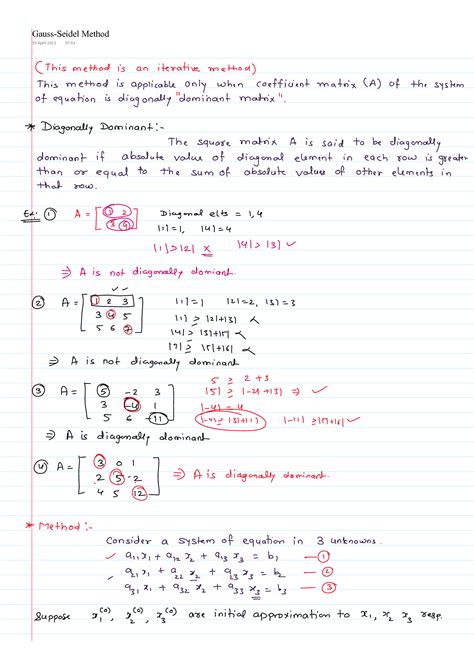 SOLUTION Maths Gauss Seidel Method Studypool