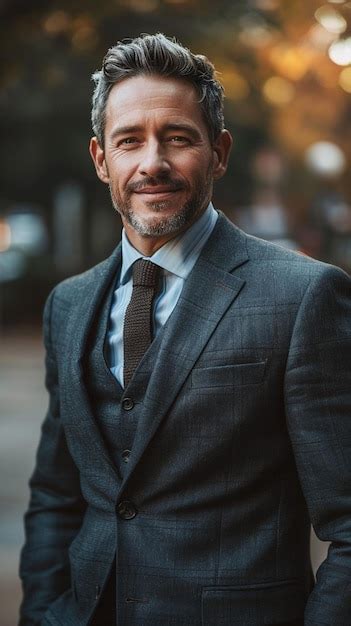 Premium Photo Arafed Man In A Suit And Tie Standing In A City Street