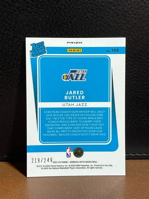 2021 22 Optic Premium JARED BUTLER Jazz RATED ROOKIE SCOPE PRIZM 219