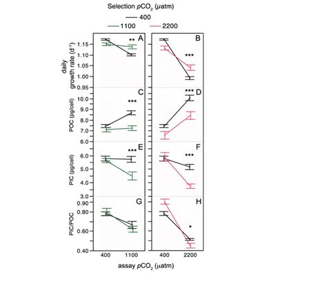 Reaction Norms Of Emiliania Huxleyi Populations Selected Under Ambient