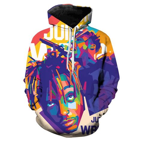 Cheap New Popurlar Rap Start Juice Wrld Fashion 3d Printed Hoodies Men