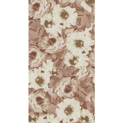 Papier Peint Panoramique Fleurs Vintage Vieux Rose Estahome