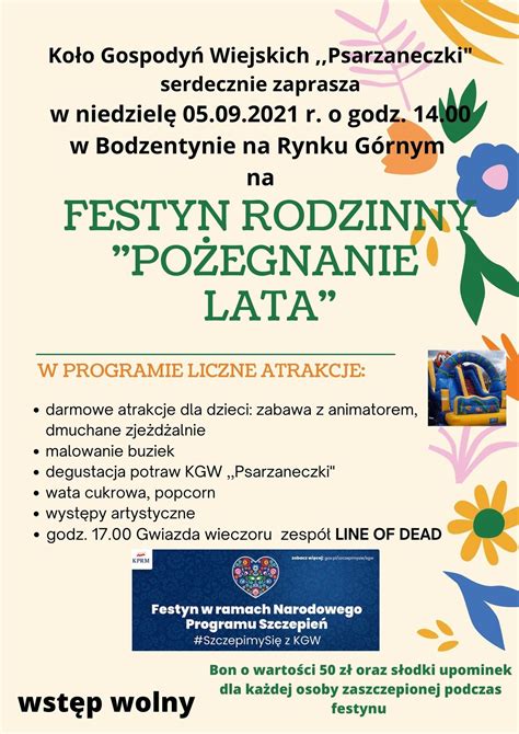 UMiG Bodzentyn Festyn Rodzinny Pożegnanie Lata