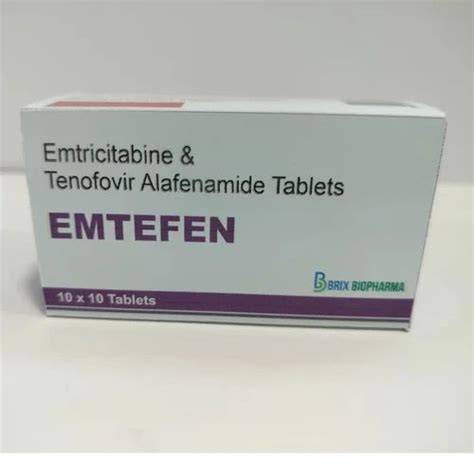 Emtricitabine Tenofovir Alafenamide Tablet 25 Mg 10x10 Tablets At Rs