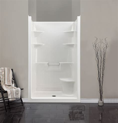 Mirolin Melrose 4 1 Piece Acrylic Shower Stall With Seat The Home