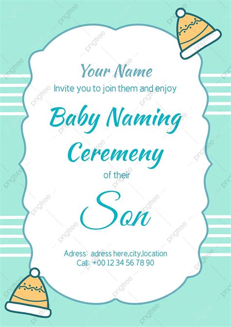 Baby Naming Ceremony Anniversary Green Invitation Template Download on ...