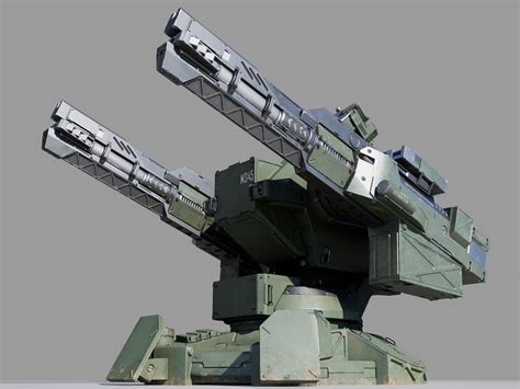 Guns Turret Model - TurboSquid 1167385