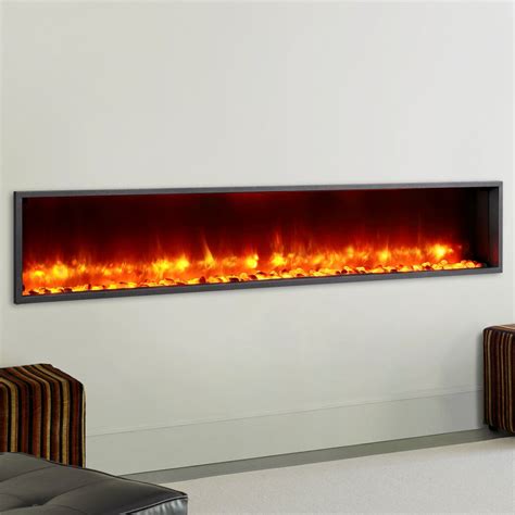 Dynasty 79" Built-in LED Wall Mount Electric Fireplace Insert & Reviews ...