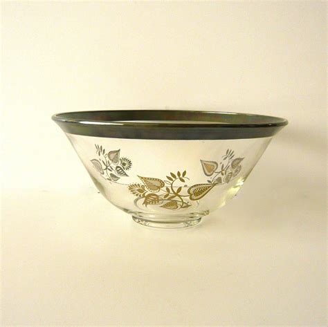 Georges Briard Silver Damask Serving Bowl Silver Overlay Glass Bowl