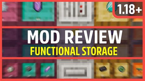 Functional Storage Minecraft Mod Youtube