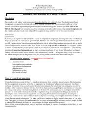 Independent Assignment W Pdf University Of Guelph College Of