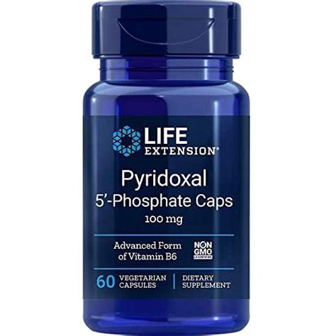 Life Extension Piridoxal 5 Fosfato 100 Mg P5P Vitamina B6 Essencial