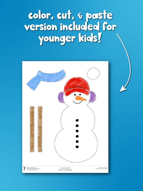 Easy Snowmen At Night Book Craft [Free Template]