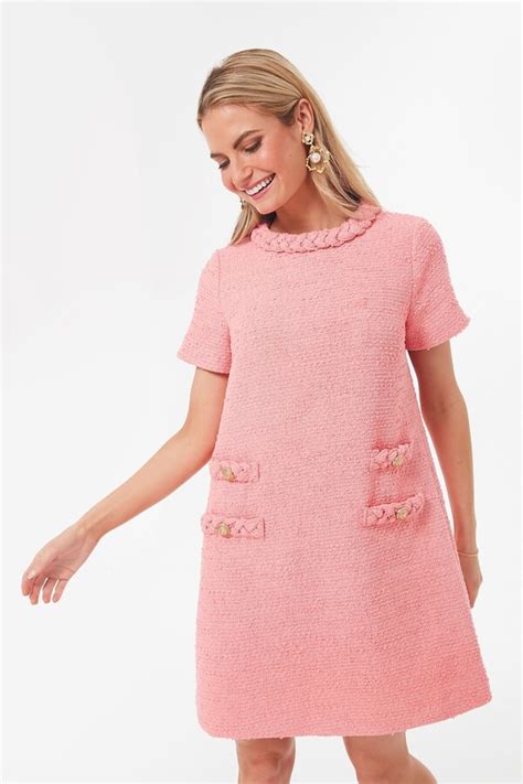 Tuckernuck Blush Peony Tweed Jackie Dress Shopstyle