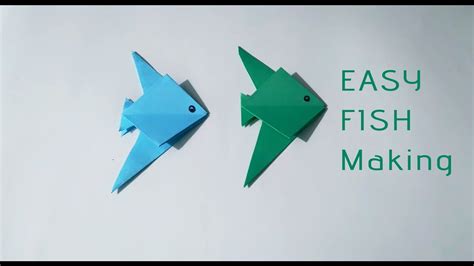 How To Make A Easy Paper Fish Diy Crafts Origami Youtube