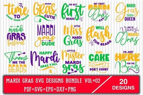 Mardi Gras Svg Designs Bundle Vol 02 Bundle · Creative Fabrica