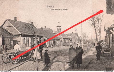 Pologne AK Bielsk Podlaski Hindenburgstraße Judaika Judaica a Bransk