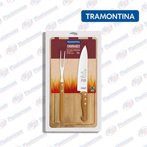 Jgo P Asado C Tabla Tramontina Pc Plastienvase