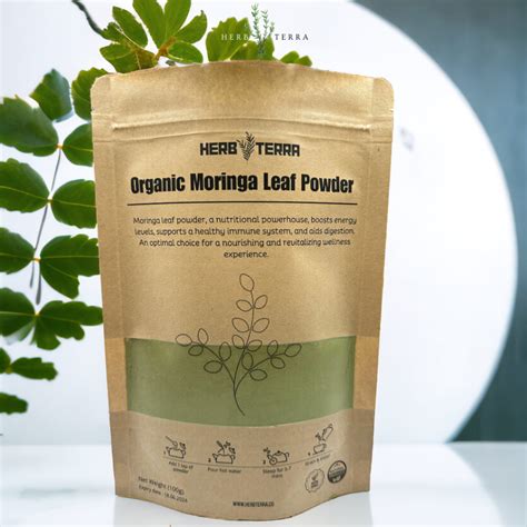 Organic Moringa Leaf Powder Serbuk Daun Kelor Murungai