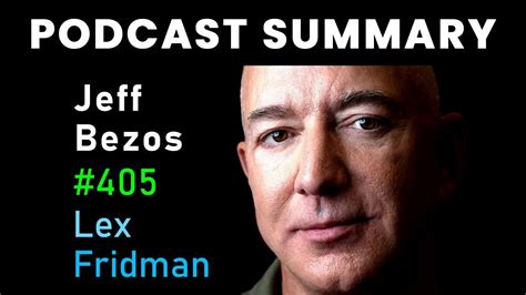 Jeff Bezos Amazon And Blue Origin Lex Fridman Podcast Youtube